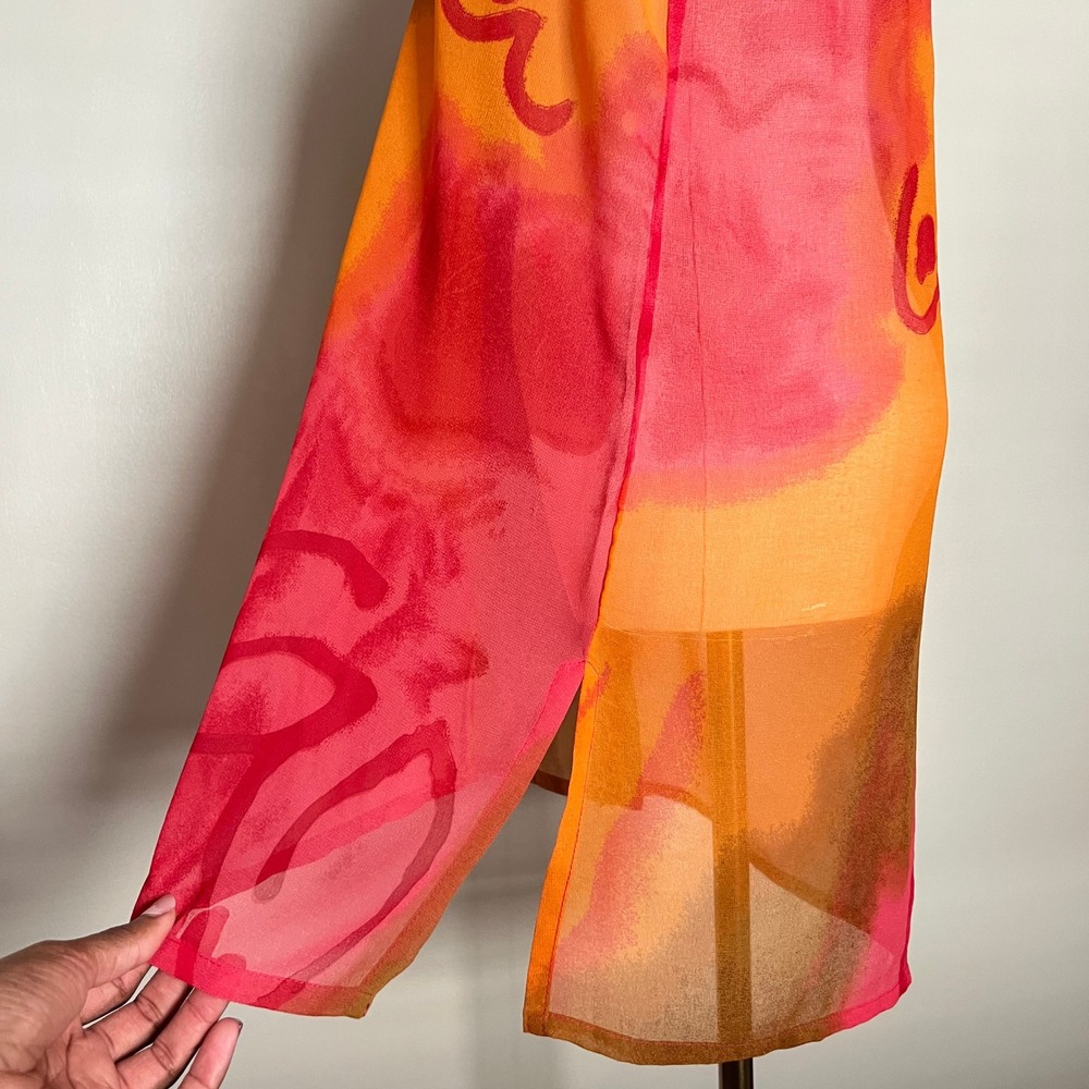 More by Lata Womens Small Abstract Print Sleeveless V-Neck Tunic Top Pink - Picture 4 of 7